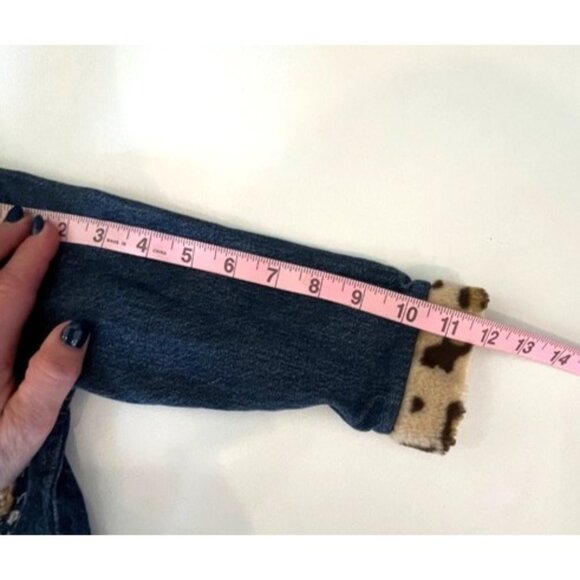 Kids Headquarters Blue Denim Faux Fur Collar & Sleeves Snap Jacket Coat Size 2T - Picture 7 of 7